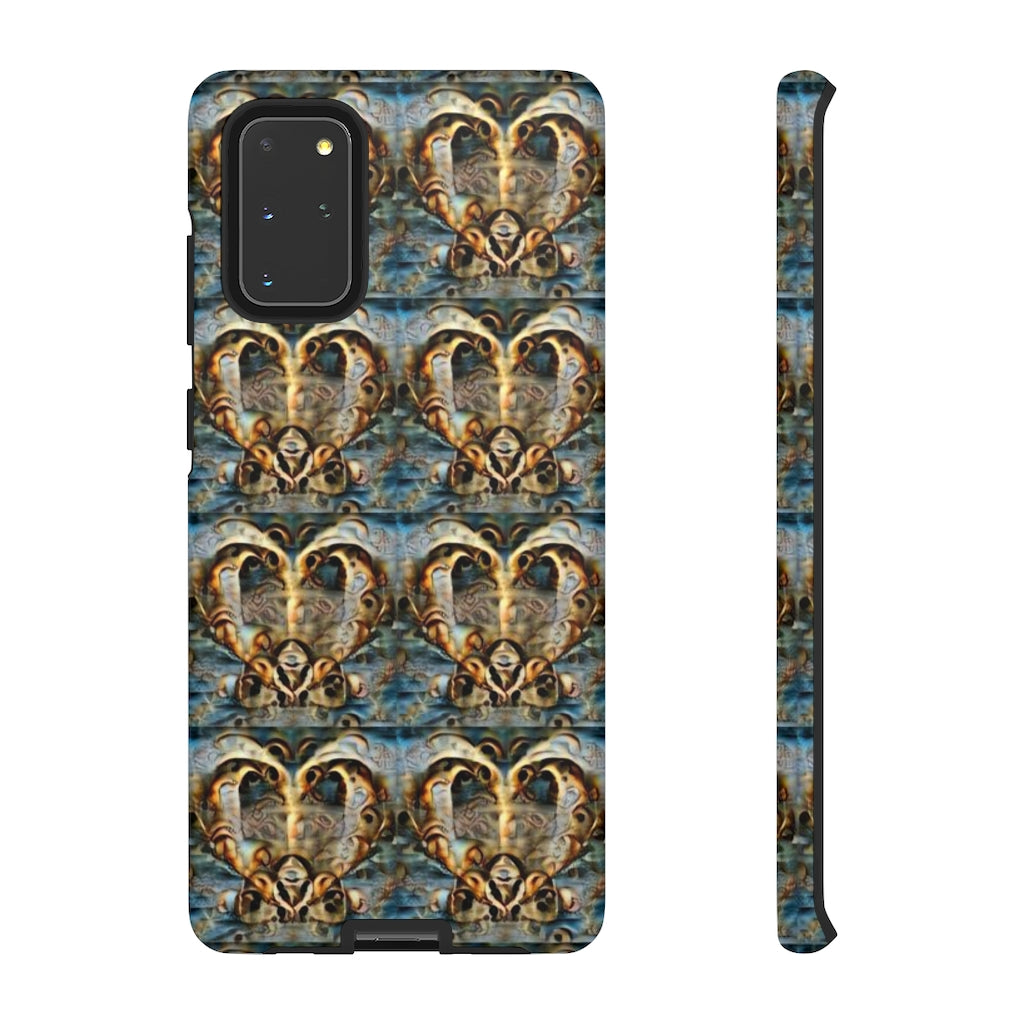 Gold Ornate Hearts Tough Phone Case