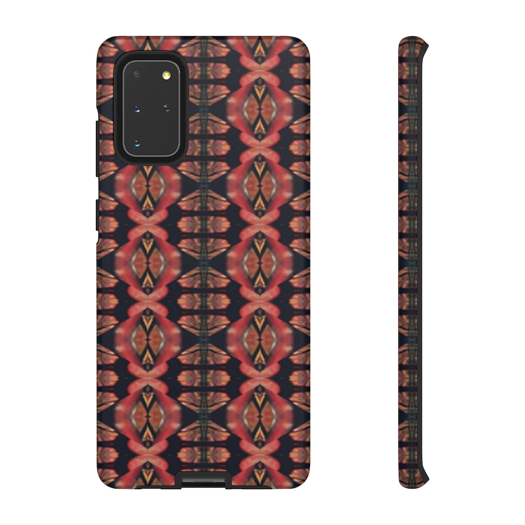 Pink and Black Seed Pod Print Tough Phone Cases