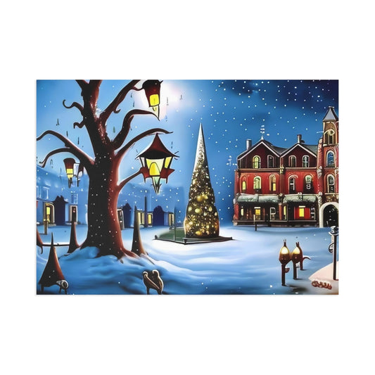 Christmas Scene Fine Art Postcards