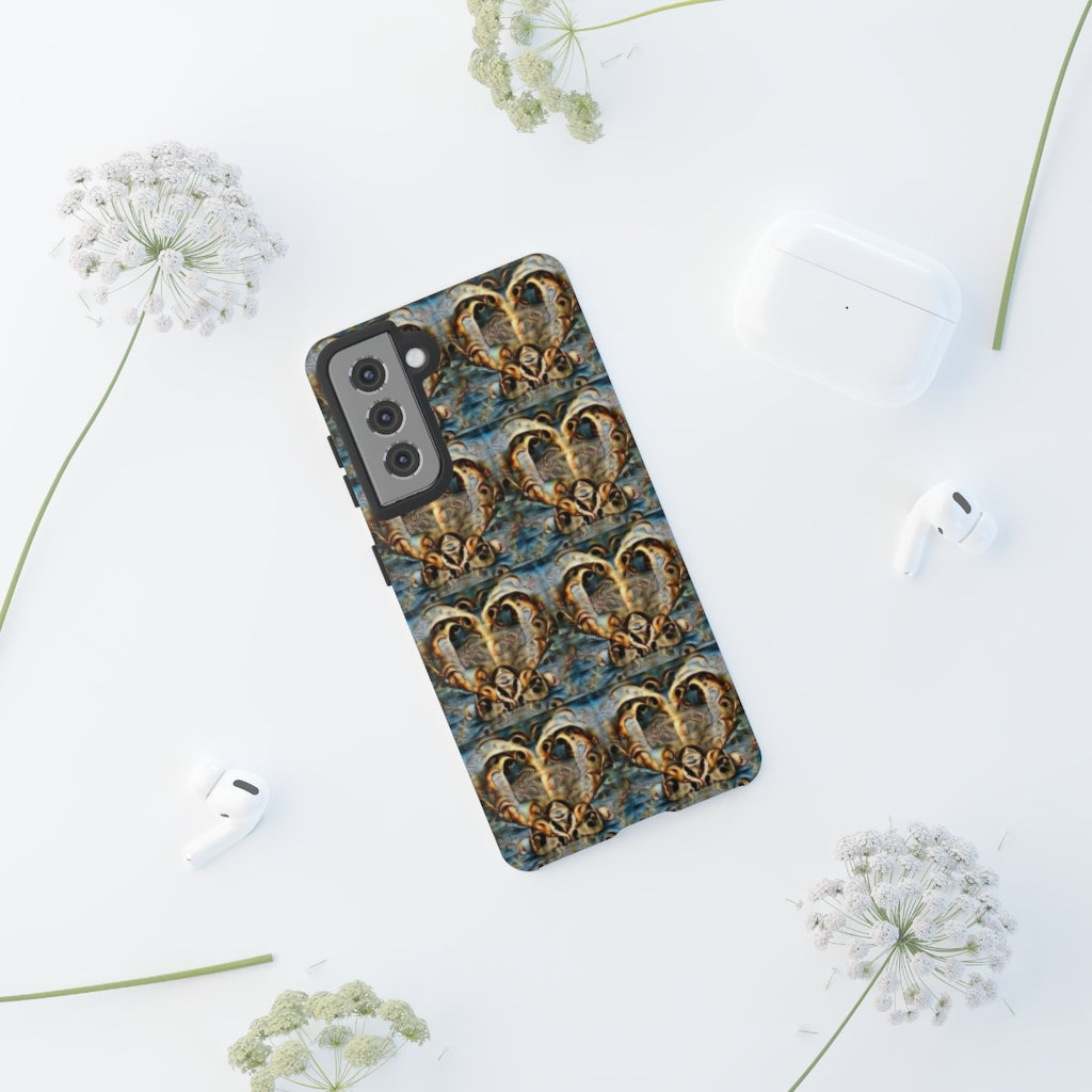 Gold Ornate Hearts Tough Phone Case