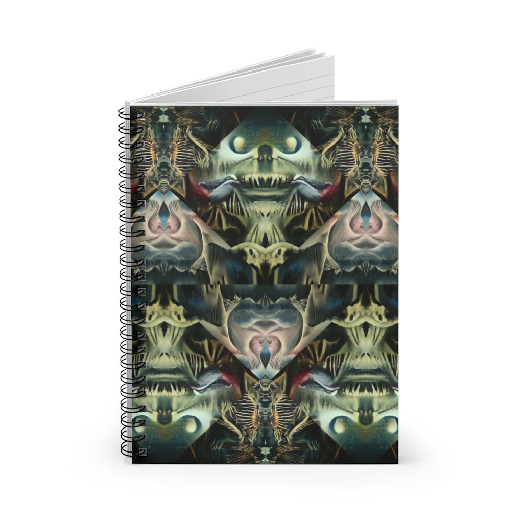 Skellton Key Print Spiral Notebook - Ruled Line