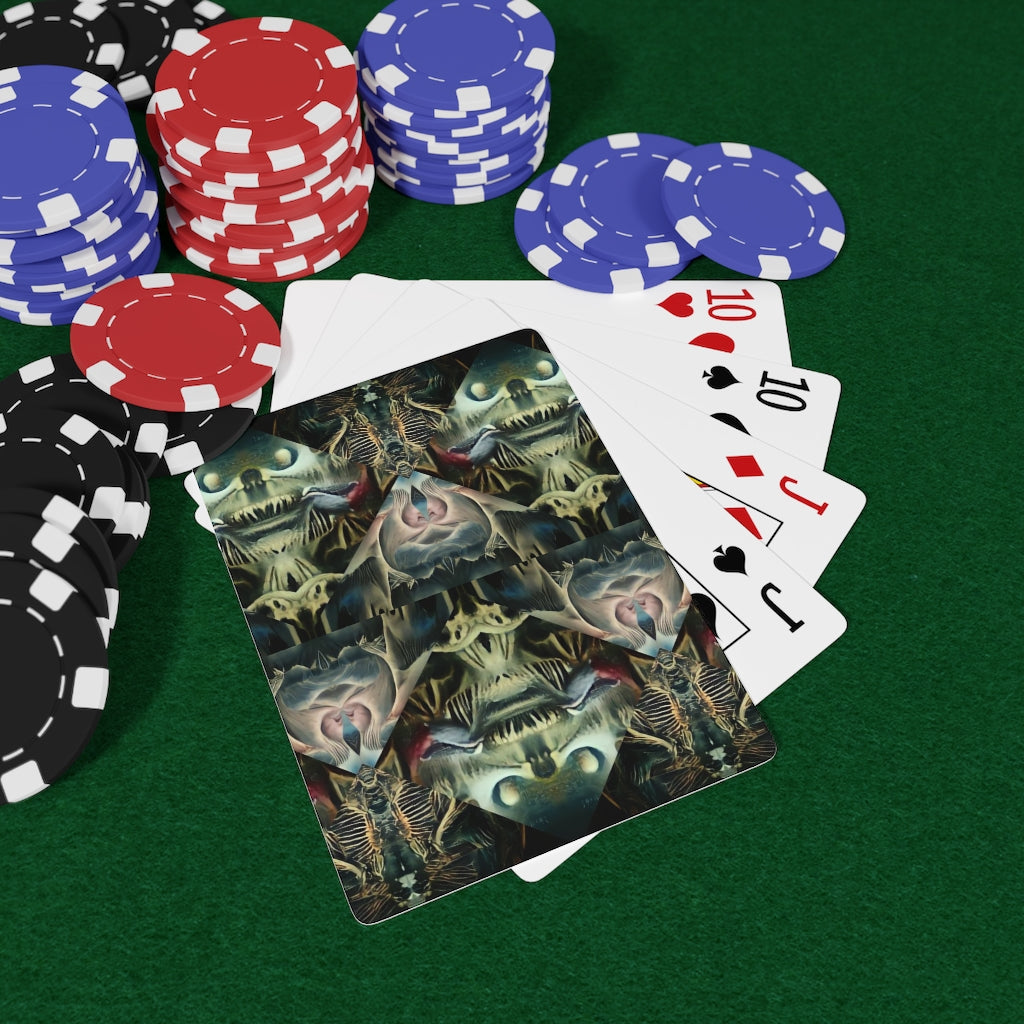 Skellton Key Print Poker Cards