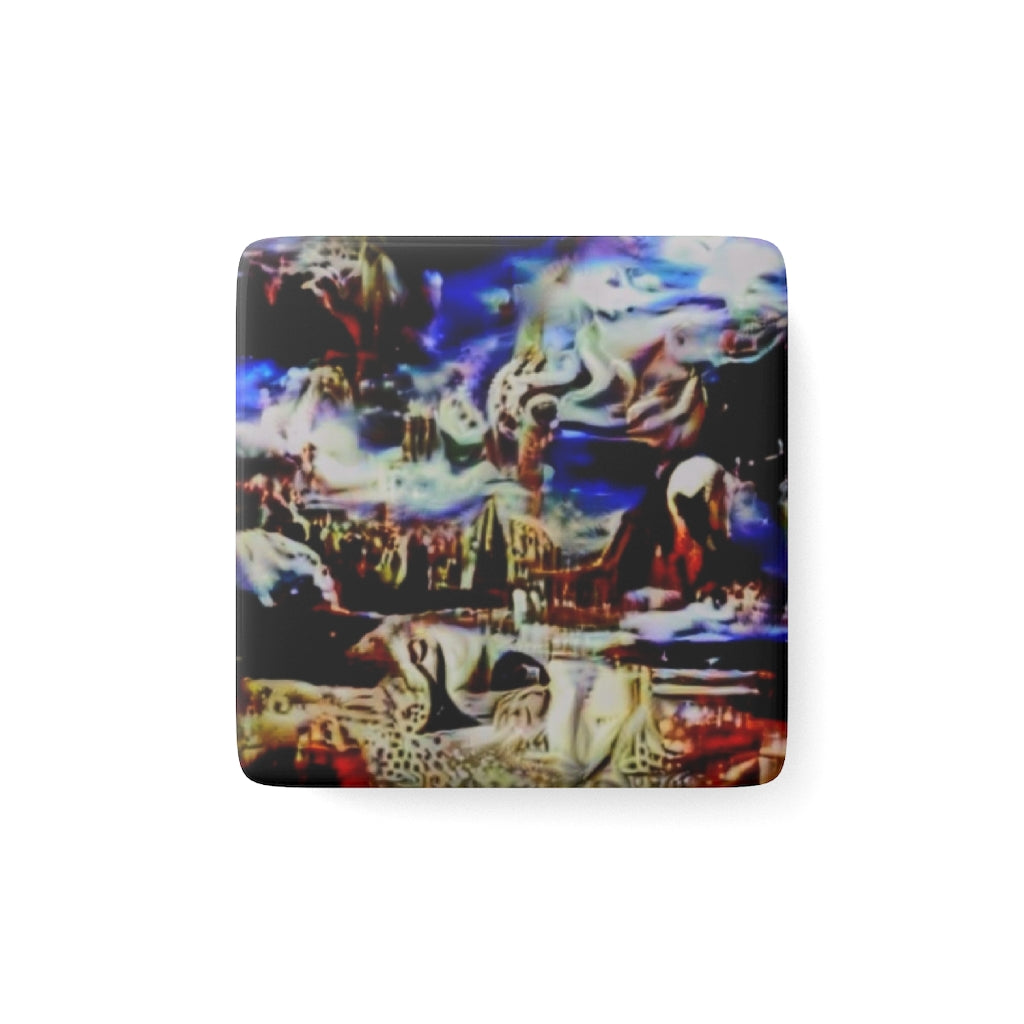 Any City Under The Sun Porcelain Magnet, Square