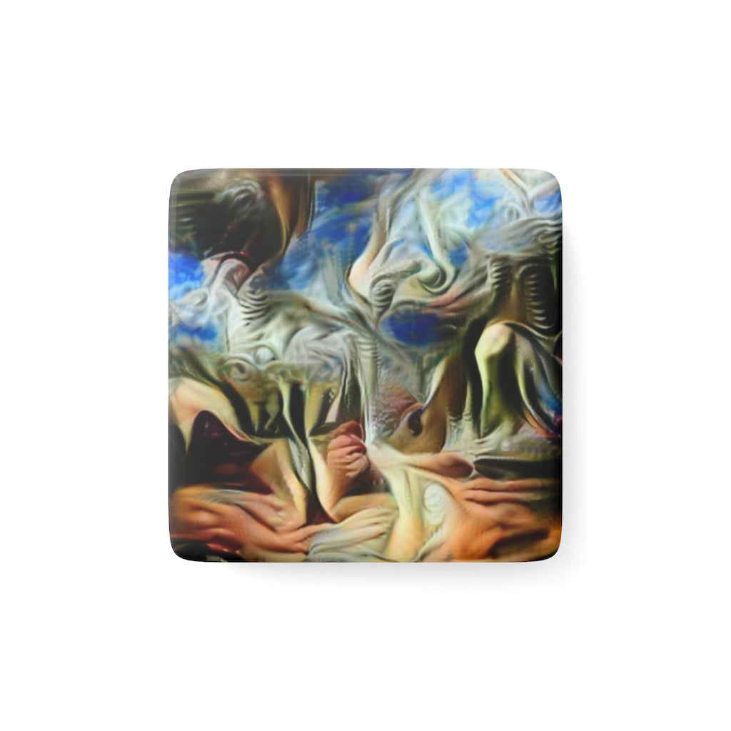 Memories Of A Season Porcelain Magnet, Square