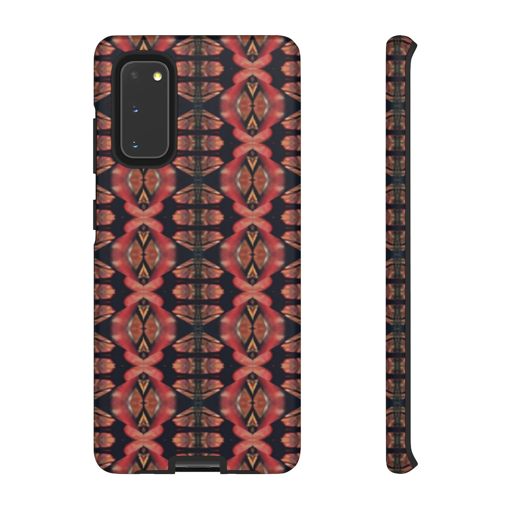 Pink and Black Seed Pod Print Tough Phone Cases