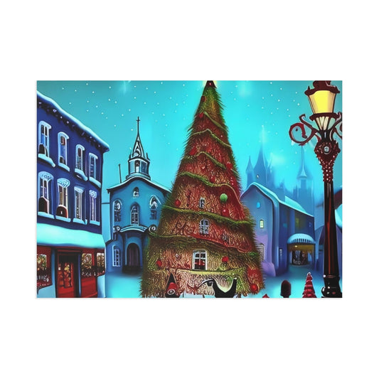 Christmas Scene Fine Art Postcards