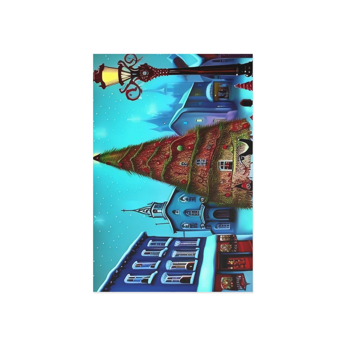 Christmas Scene Fine Art Postcards