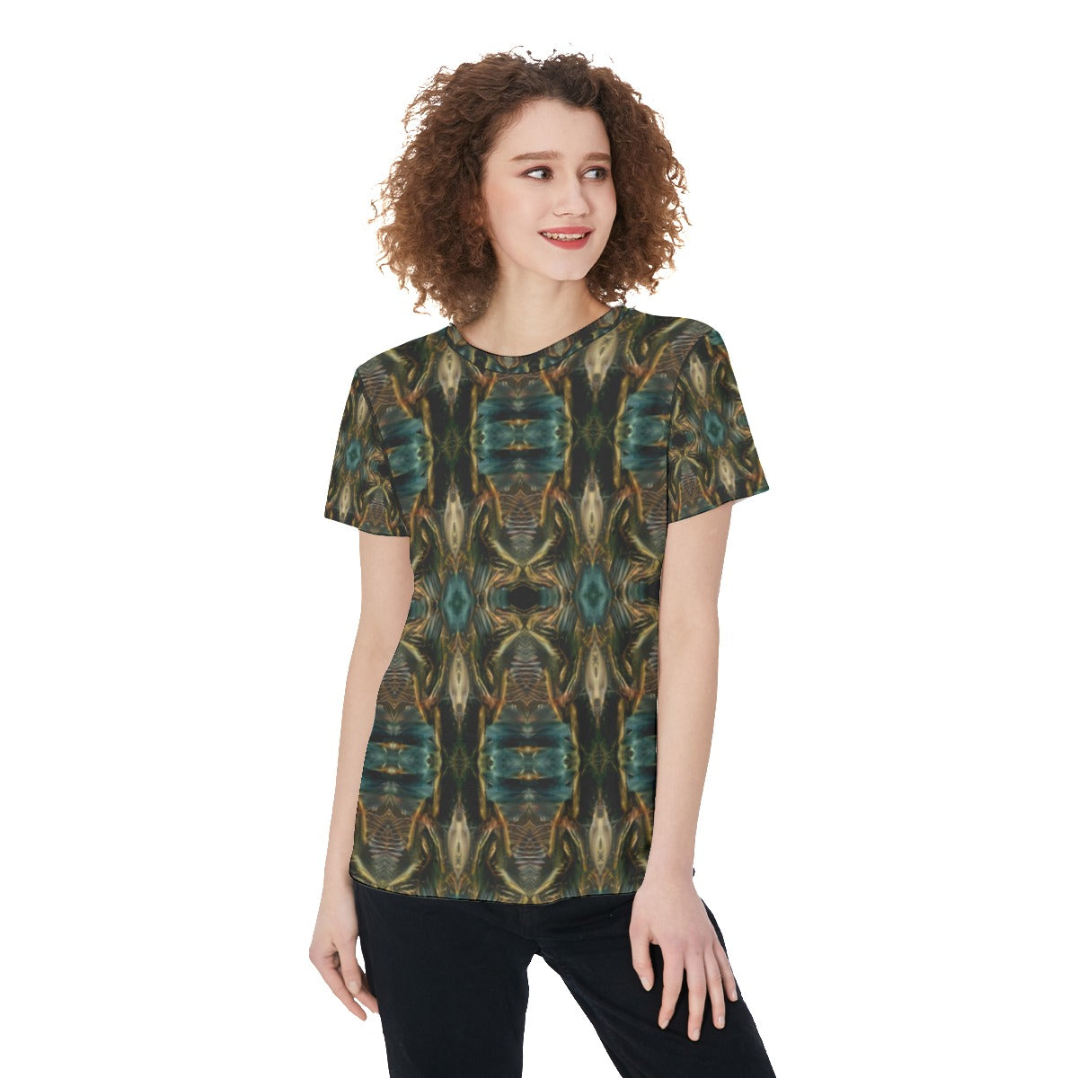 All-Over Print Round Neck T-Shirt