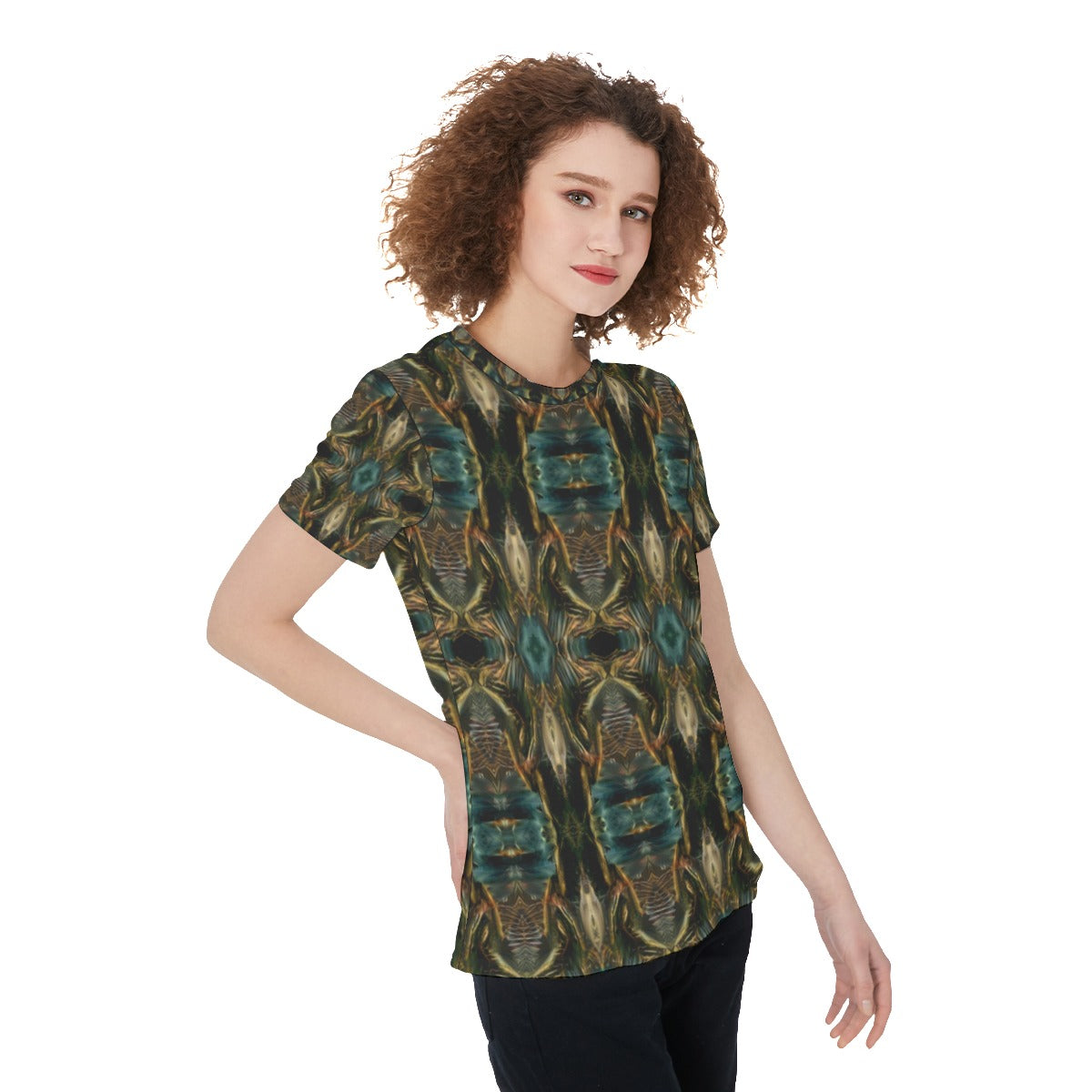 All-Over Print Round Neck T-Shirt