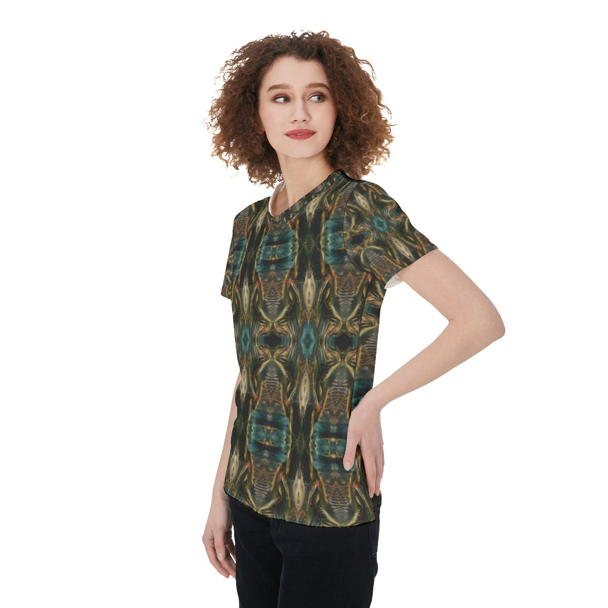 All-Over Print Round Neck T-Shirt