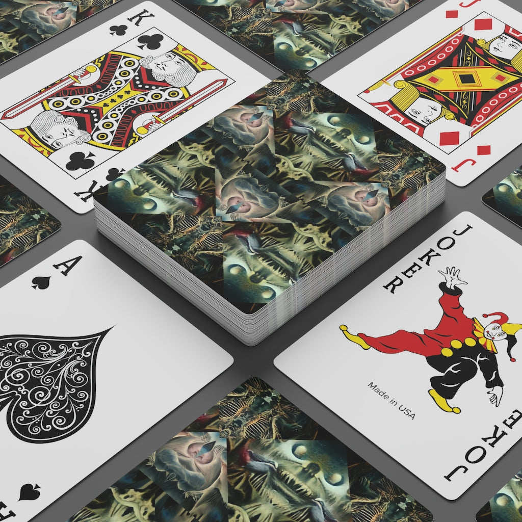 Skellton Key Print Poker Cards