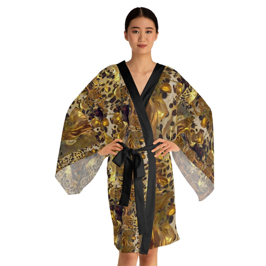 Goldgirl Art Long Sleeve Kimono Style Robe