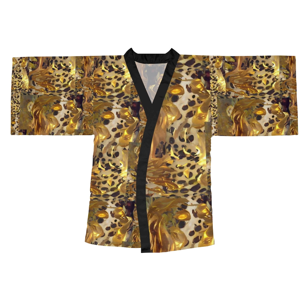 Goldgirl Art Long Sleeve Kimono Style Robe