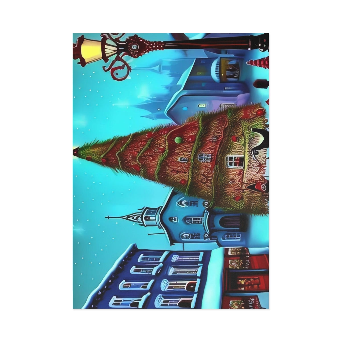 Christmas Scene Fine Art Postcards