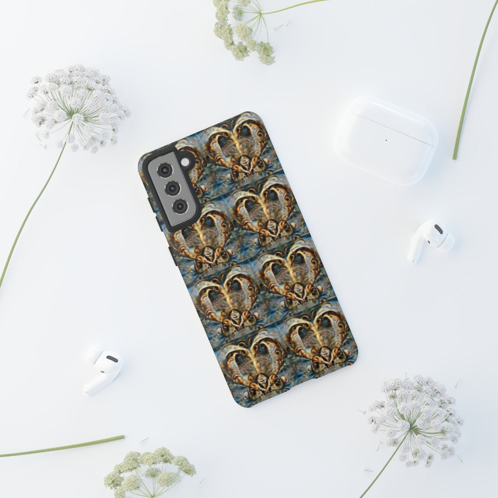 Gold Ornate Hearts Tough Phone Case