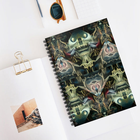 Skellton Key Print Spiral Notebook - Ruled Line