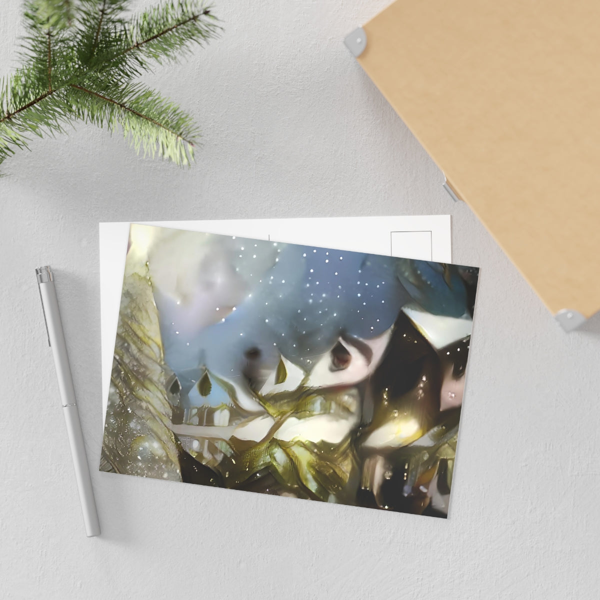 Gothic Series Christmas Scene Fine Art Postcards