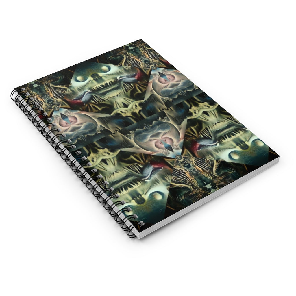 Skellton Key Print Spiral Notebook - Ruled Line