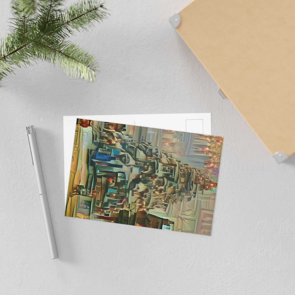 Christmas Scene Postcard