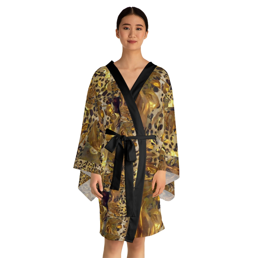 Goldgirl Art Long Sleeve Kimono Style Robe