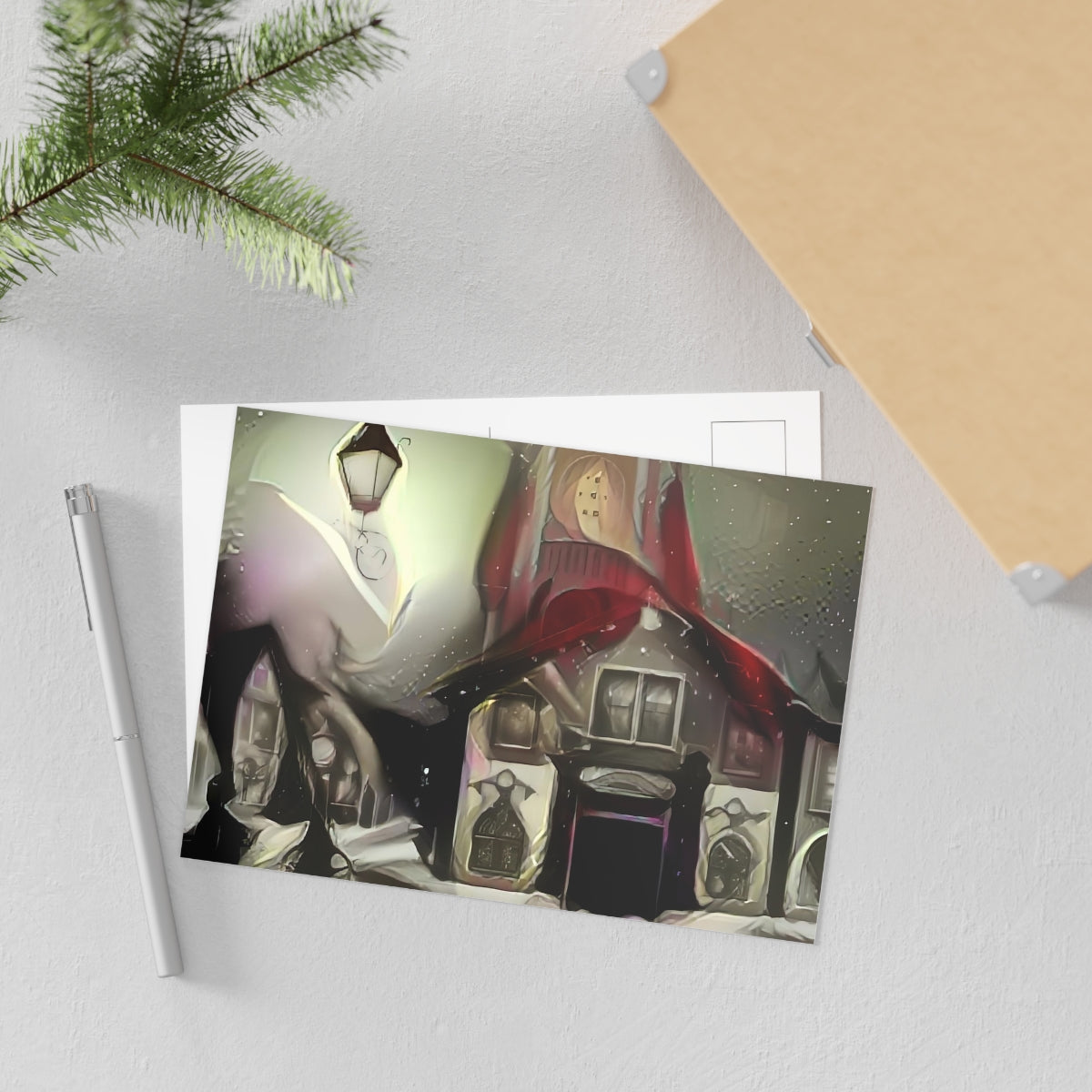 Gothic Series Christmas Scene Fine Art Postcards