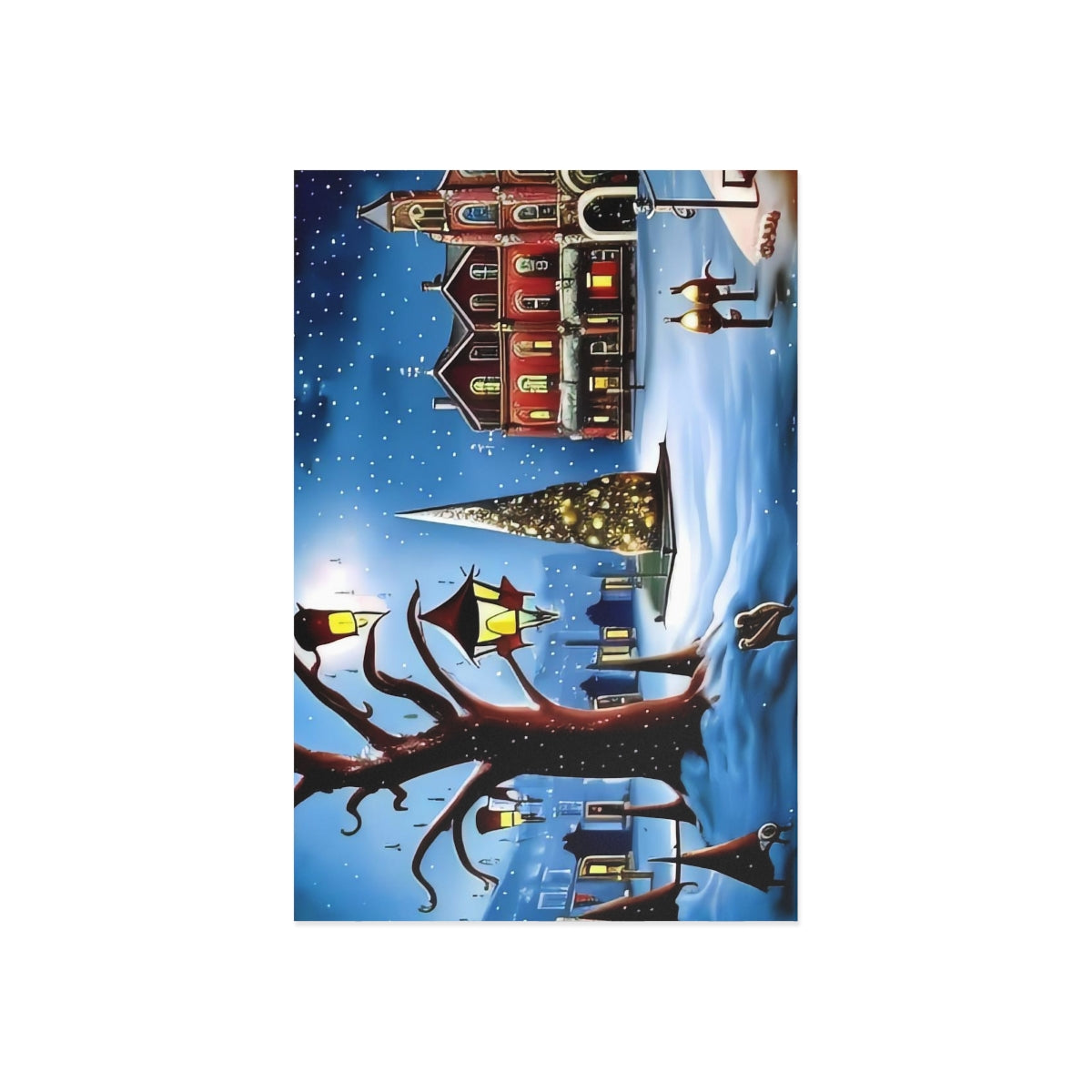 Christmas Scene Fine Art Postcards