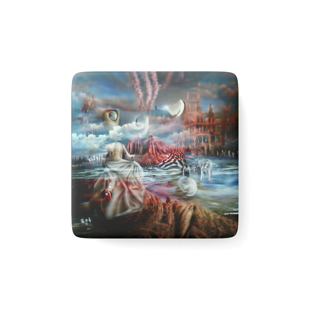 Excursion Another Day Porcelain Magnet, Square